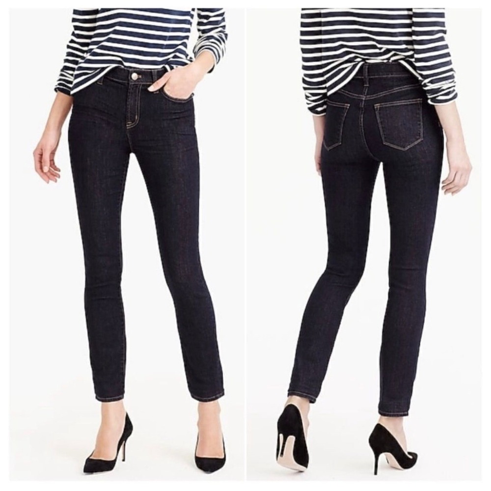 J.Crew Jeans 27 Tall Long Lookout High Rise Skinny Jeans Dark Indigo Wash B0738